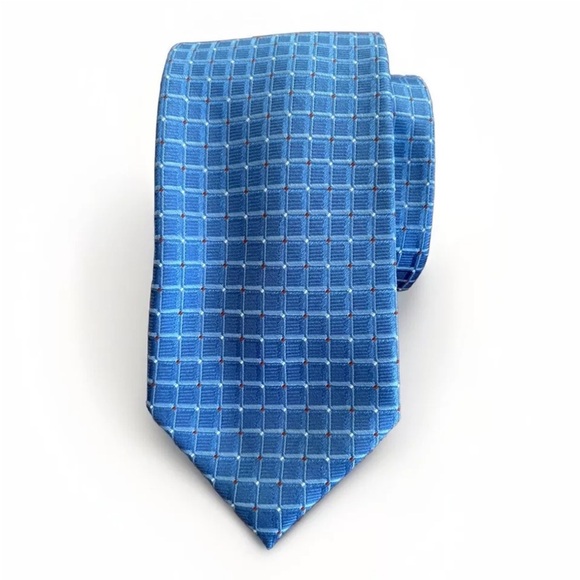 NEW - Jones New York Signature Tie - Blue/White/Red Men's Necktie - Geometric - Picture 1 of 8